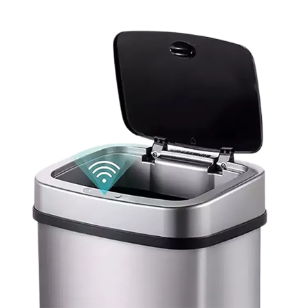 Умное мусорное ведро Xiaomi Ninestars Stainless steel Sensor Trash Can 12L (DZT-12-5), Silver