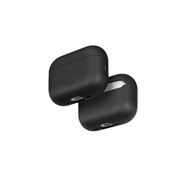 Чехол Uniq Lyden Vex Leatherette Dallas Black для Airpods Pro 3