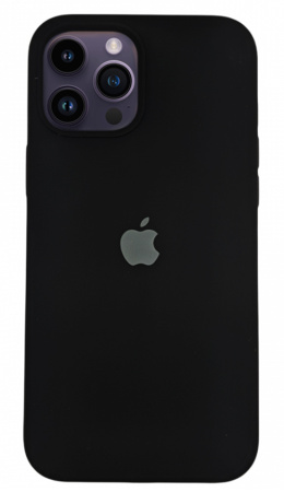 Чехол Silicone Case iPhone 14 Pro Max Black (Черный)