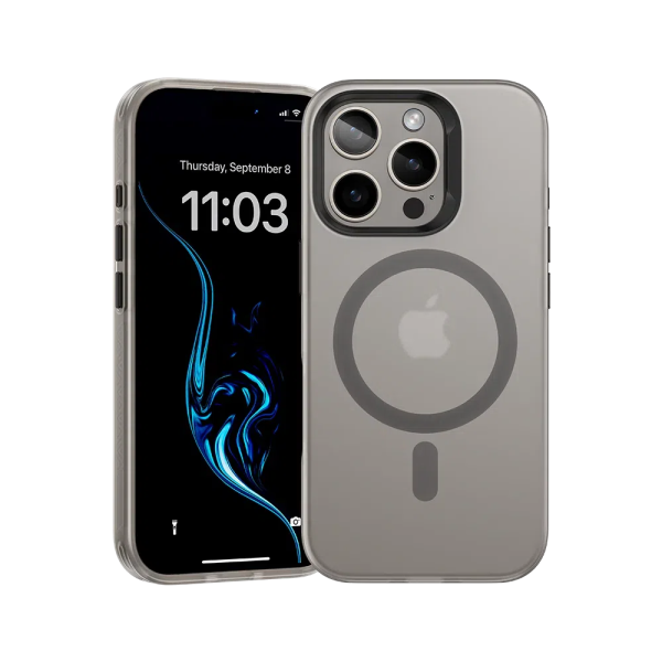 Чехол силиконовый Benks Lucid Armor Case с MagSafe для iPhone 16 Pro Max, Титановый