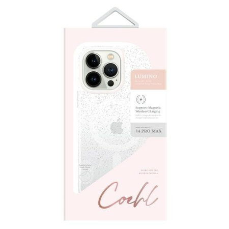 Чехол Uniq COEHL Lumino Sparkling Silver (MagSafe) для iPhone 14 Pro Max, цвет серебристый (IP6.7PM(2022)-LUMSSIL)