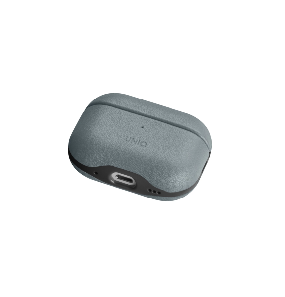 Чехол Uniq Lyden DS Leatherette with handstrap для Airpods Pro 2, Washed Blue/Black