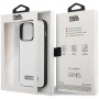 Чехол CG Mobile Karl Lagerfeld Solid glitter Plaque logo Hard для iPhone 14 Pro, цвет серебристый