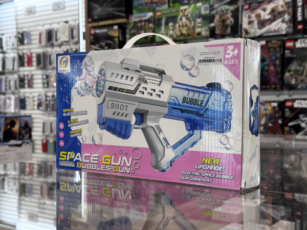 Генератор мыльных пузырей Space Bubble Gun, Синий
