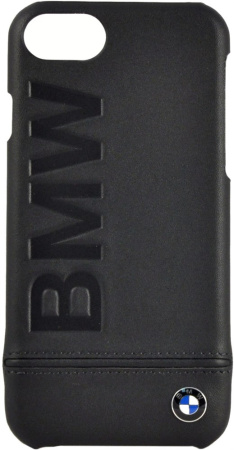 Чехол BMW Signature Logo imprint Hard кожа для iPhone 7/8/SE 2020, цвет черный (BMHCP7LLSB)