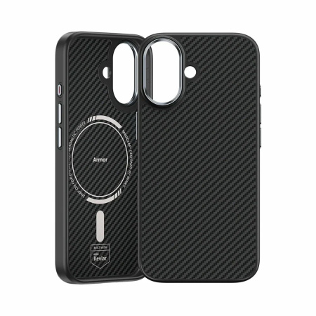 Усиленный чехол Benks ArmorPro Case built with Kevlar® 600D для iPhone 17, черный (Black)