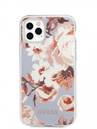 Чехол CG Mobile Guess Flower TPU/PC Hard Shiny N.2 для iPhone 11 Pro, цвет Сиреневый (GUHCN58IMLFL02)