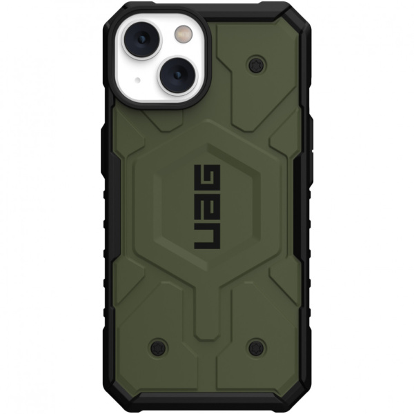 Чехол Urban Armor Gear (UAG) Pathfinder for MagSafe Series для iPhone 14/13, цвет Оливковый (Olive) (114052117272)