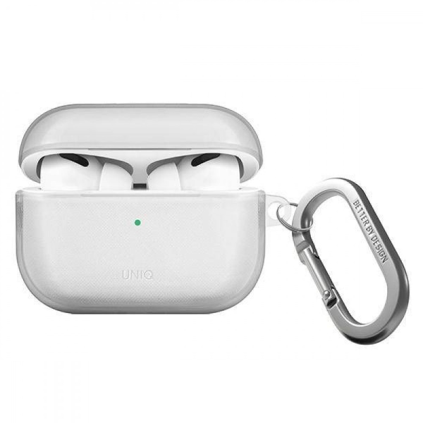 Чехол с карабином Uniq Glase TPU case with carabin для AirPods Pro 2, цвет прозрачный (AIRPODSPRO2-GLSCLR)