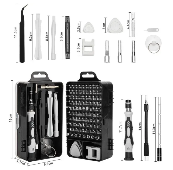 Набор инструментов для ремонта электроники 115IN1 Tool Kit Details