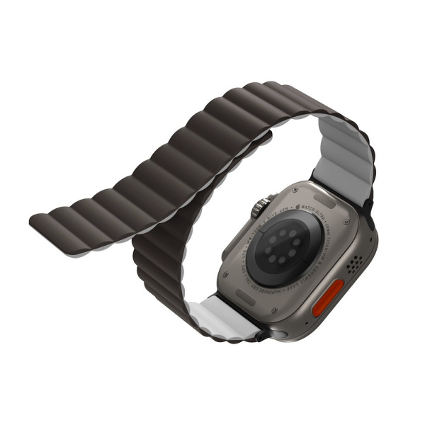 Ремешок Uniq Revix reversible Magnetic для Apple Watch 49/45/44/42 mm, цвет Grey/White (49MM-REVDWHTCGRY)