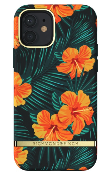 Чехол Richmond & Finch SS21 для iPhone 11, цвет Зеленый/Оранжевый (Orange Hibiscus) (R44961)