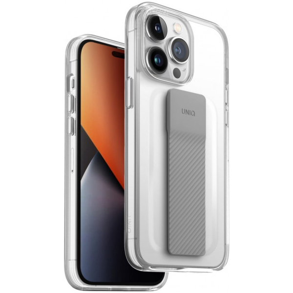 Чехол Uniq Heldro Mount + Band для iPhone 14 Pro Max, цвет Прозрачный (Clear)