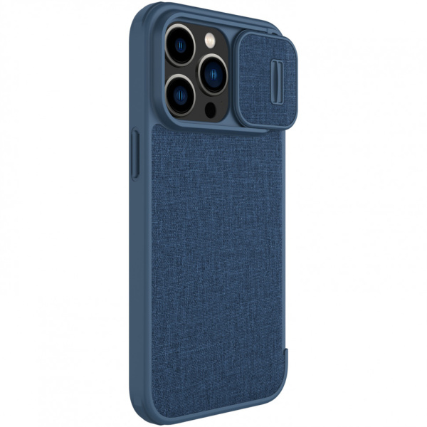 Чехол-книжка Nillkin QIN Pro (Cloth) для iPhone 14 Pro, цвет Синий (Elite Blue)