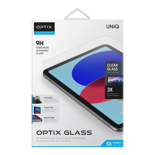 Защитное стекло Uniq для iPad 11 (2025) / 10.9 (2022) OPTIX Clear
