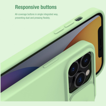 Чехол Nillkin CamShield Silky Silicone для iPhone 13 Pro, цвет Зеленый (6902048223387)