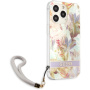 Чехол CG Mobile Guess PC/TPU Flower pattern Hard + Hand cord для iPhone 13 Pro Max, цвет Фиолетовый (GUHCP13XHFLSU)